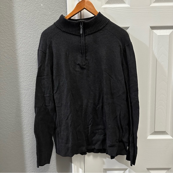 Smartwool men’s sparwood half zip merino wool sweater size XL CHARCOAL - Picture 2 of 4